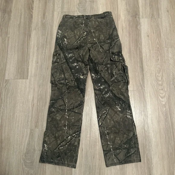 Green and Brown Cargo Jeans with Woodland Camouflage - Picture 4 of 4